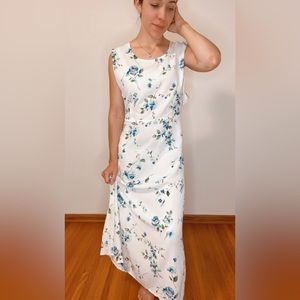 Los Angeles Woman ⚓️ Blue floral sleeveless dress